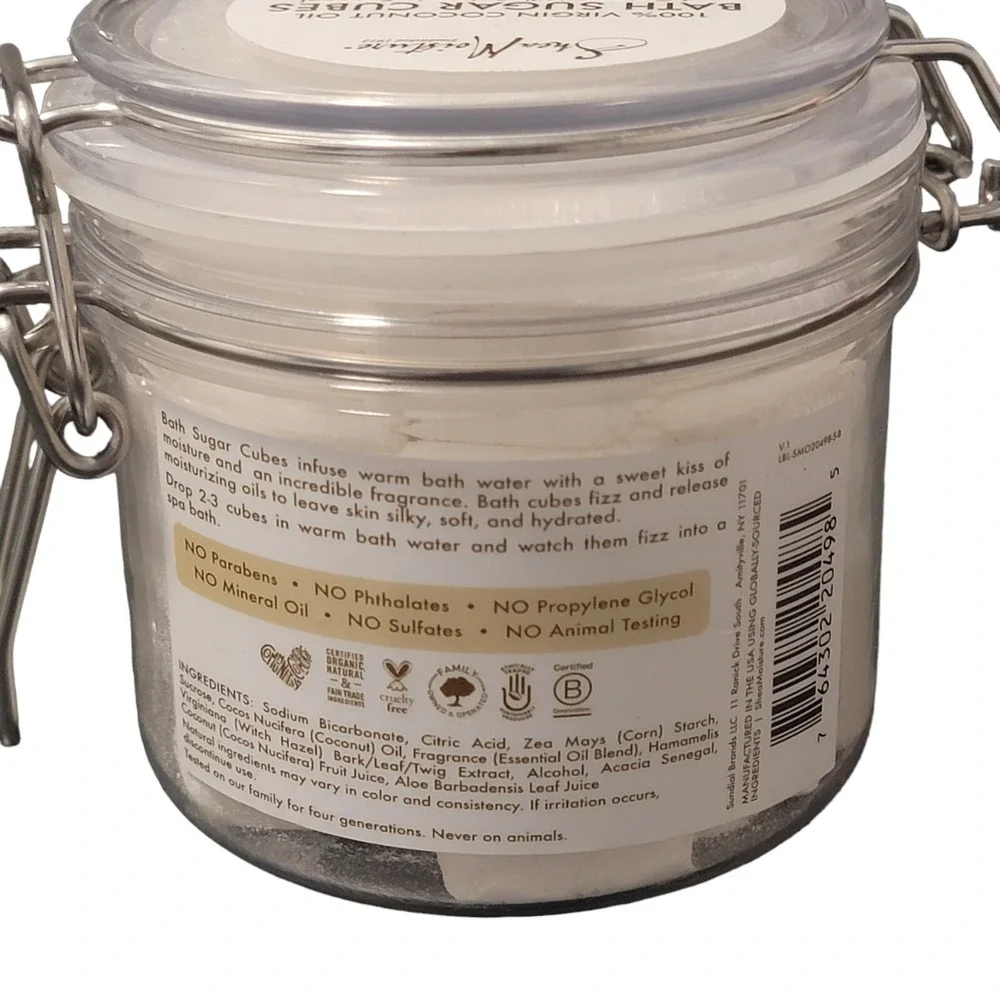 Set Of 2 Shea Moisture‎ Mint & Ginger Coconut Oil Bath Sugar Cubes